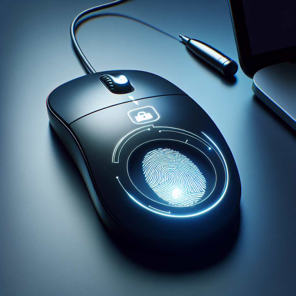 What advantages do fingerprint readers integrated into mouse buttons offer?